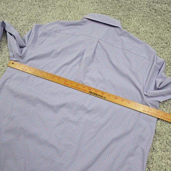 Vineyard Vines Shirt Mens Large Pink‎ Blue Gingham Plaid Performance Classic Fit - Picture 10 of 13